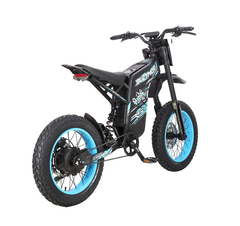 DBM-dirtbikemall-buzymoto-dat70-blue-electric-dirt-bike-rear-left-view