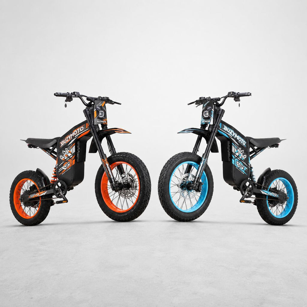 Buzymoto DAT70 Blue & Orange Electric Bike Combo | DBM DirtBikeMall