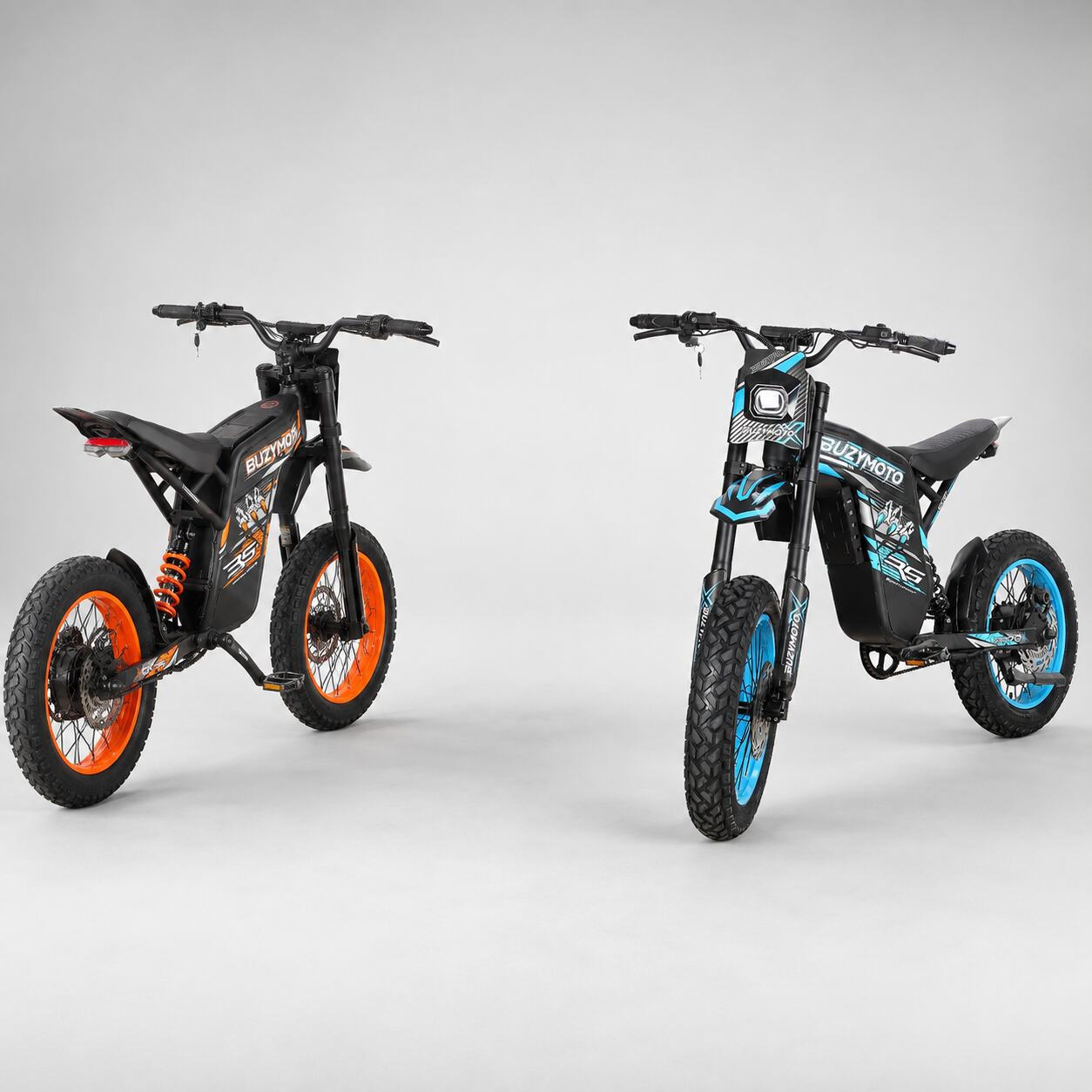 Buzymoto DAT70 Blue & Orange Electric Bike Combo | DBM DirtBikeMall