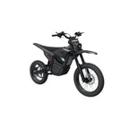 Terrawulf M7 black electric dirt motorcycle front right view with red brake calipers