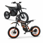Close-up of Terrawulf M7 electric motor and Buzymoto DAT70 battery pack